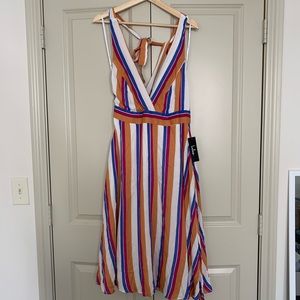Lulus Multi-Colored Striped Midi Dress